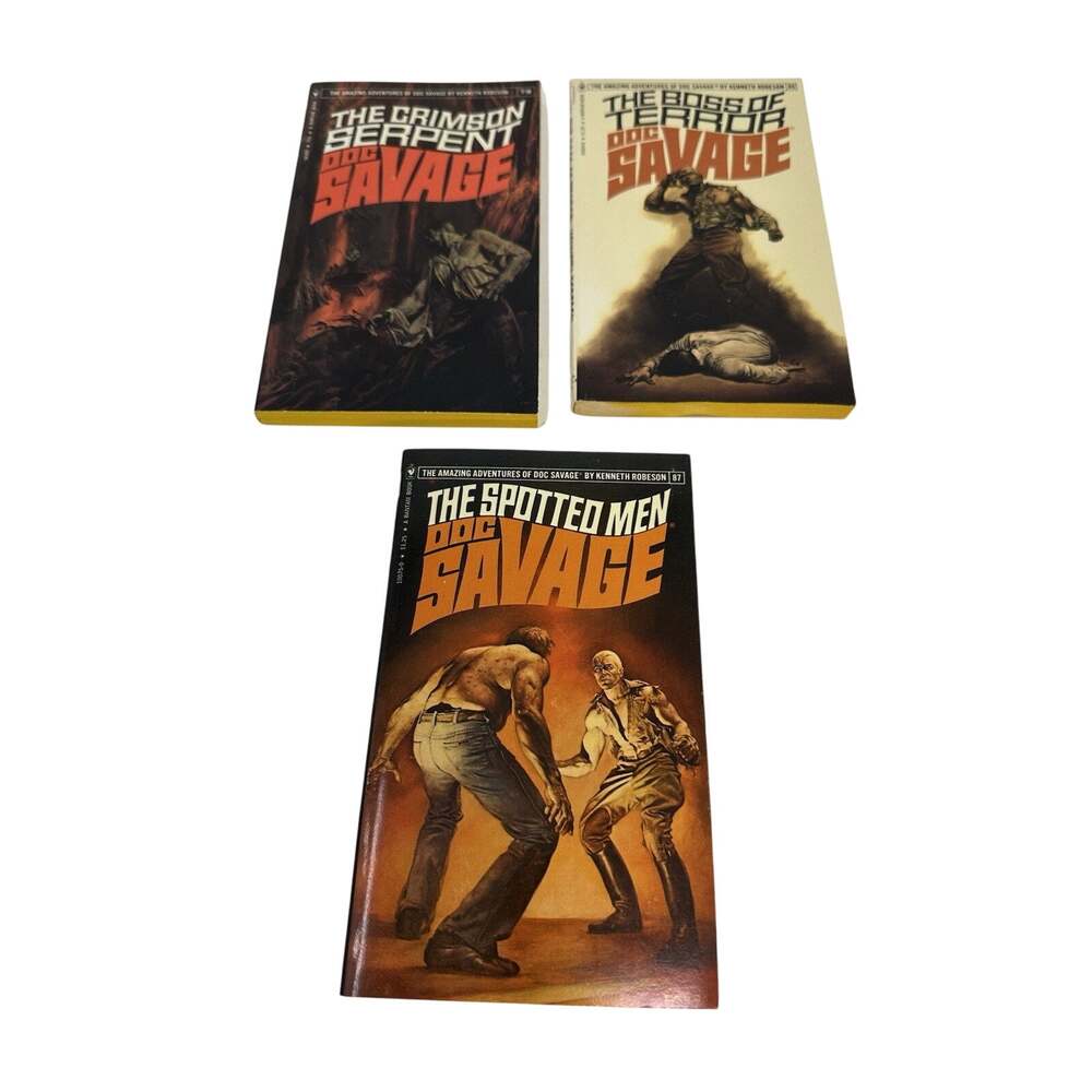Doc Savage Book Lot Of 3 Vintage Paperbacks Kenneth Robeson
